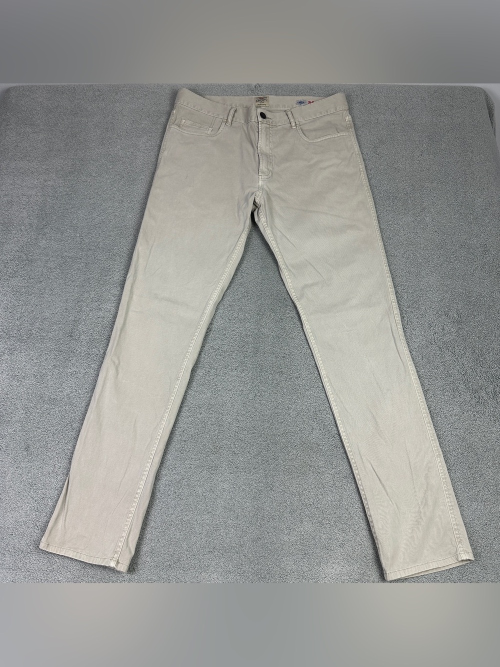Faherty Pants Mens 34x32 Stone Comfort Twill 5-Pocket Chino Jean Modern READ